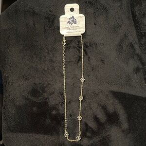 Orchid Accessories Gold and Silver Necklace with Floral Details